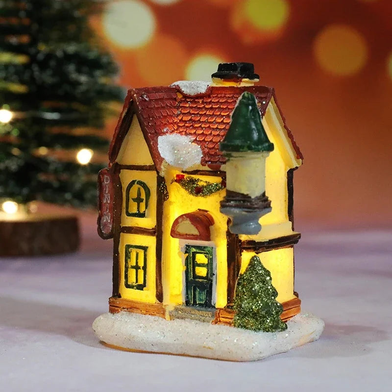 LED Miniature Christmas Village House