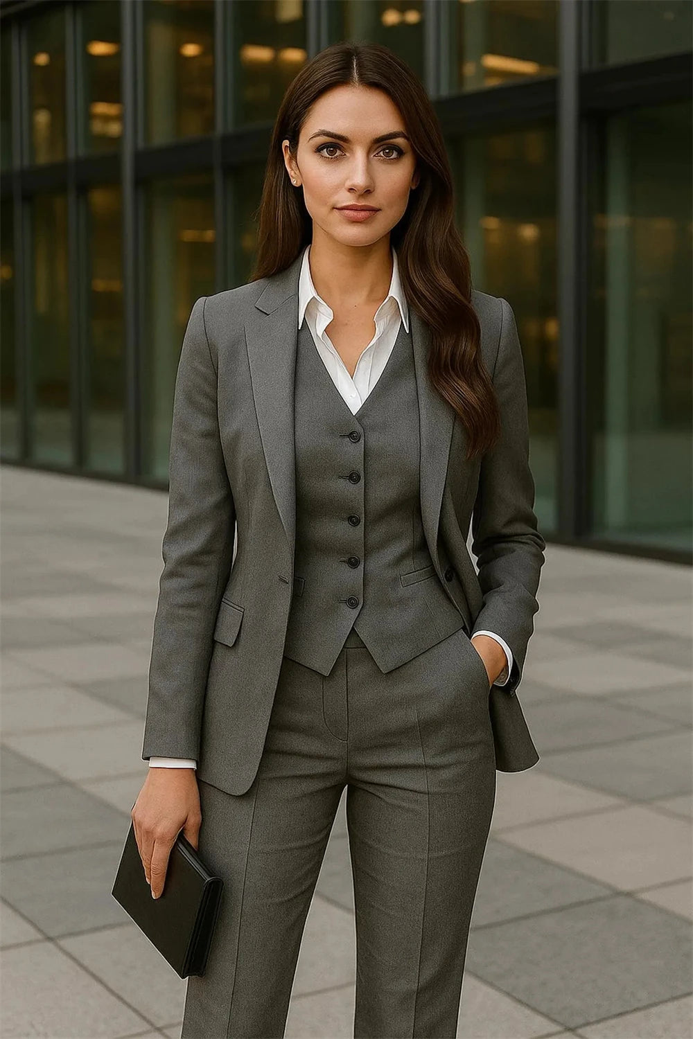Women's Slim Fit Formal Pant Suit