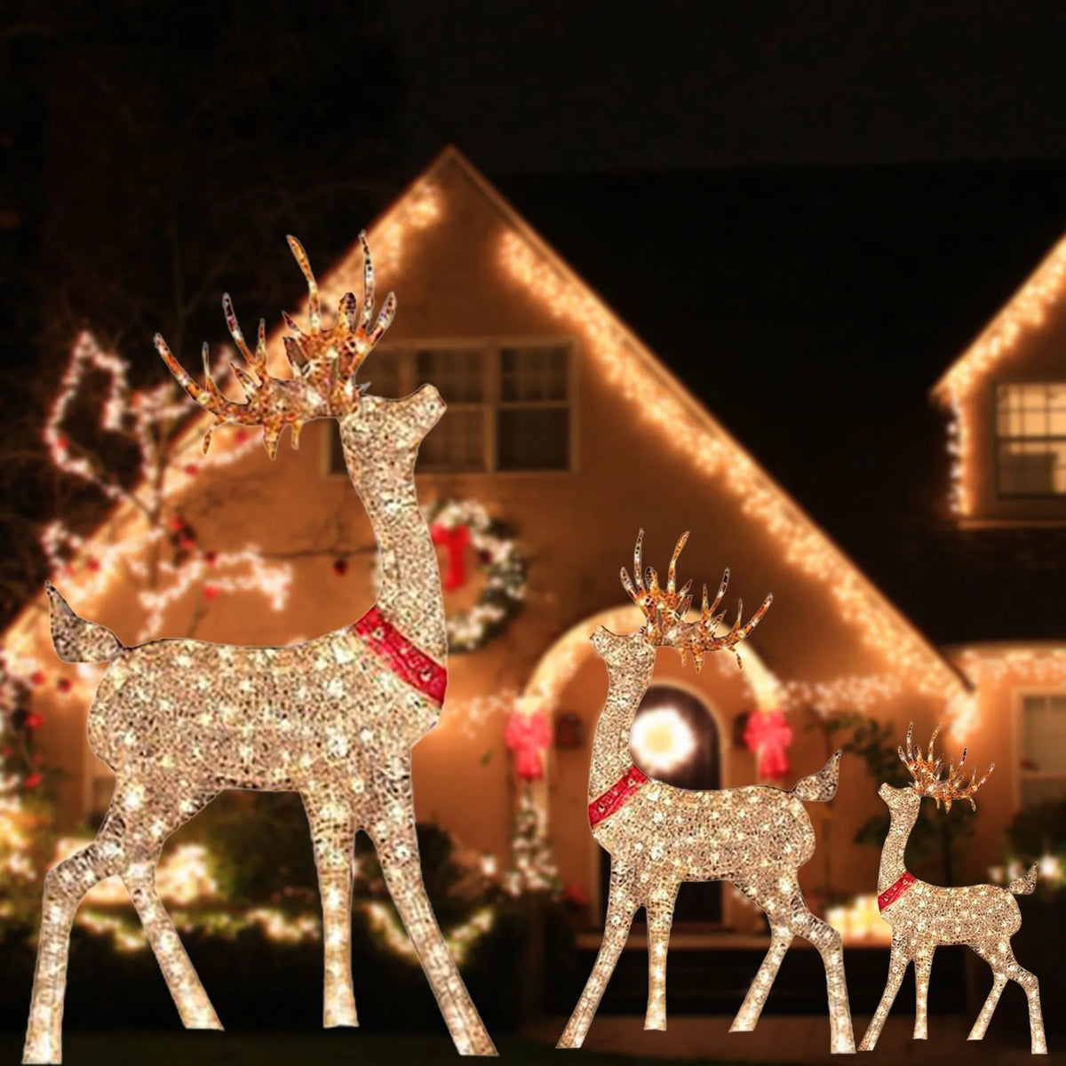 Light-Up Acrylic Christmas Reindeer – 30 cm