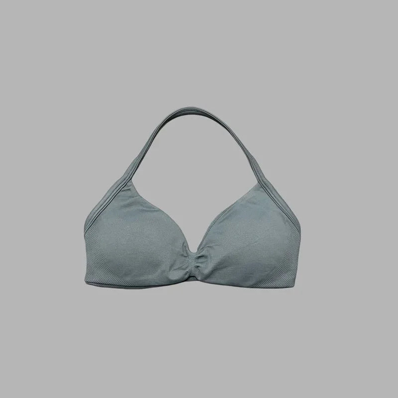 Women’s Halter Sports Bra – Open-Back Design