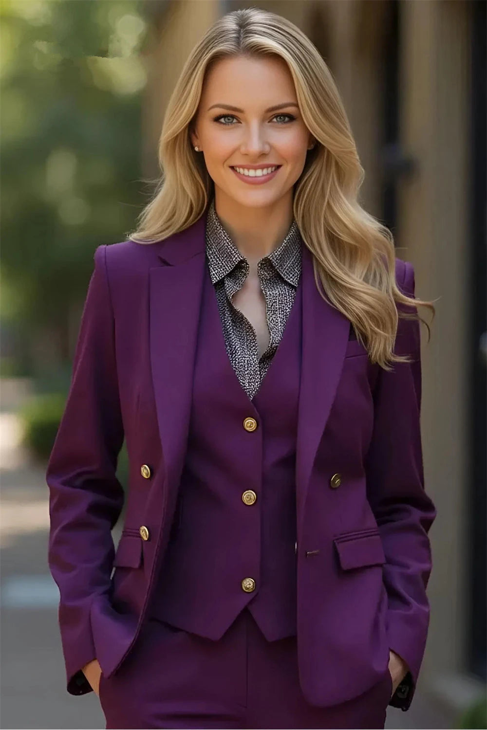 Women's Slim Fit Formal Pant Suit