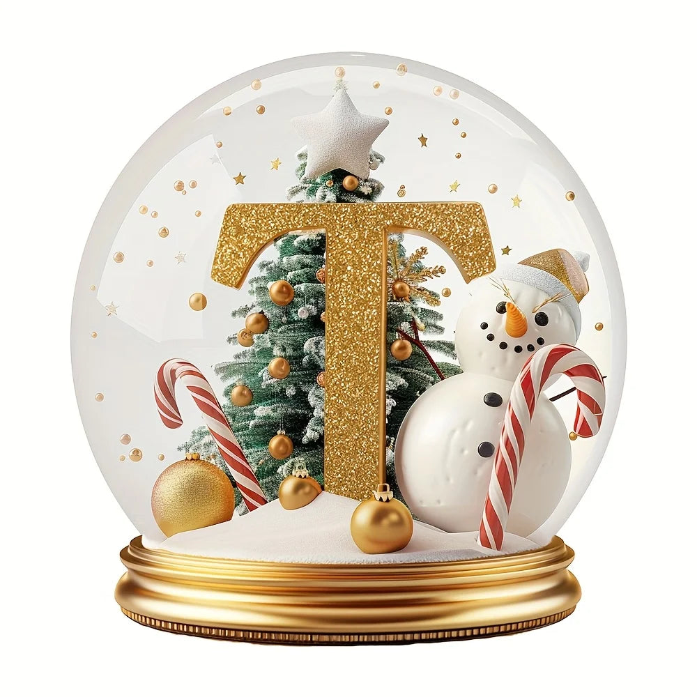 Christmas Initial Letter Desktop Ornament