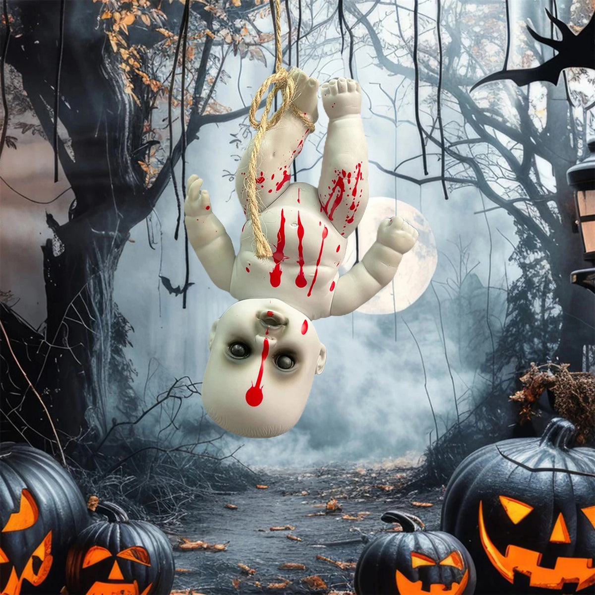 Creepy Horror Doll Decoration – Blood-Stained Designs