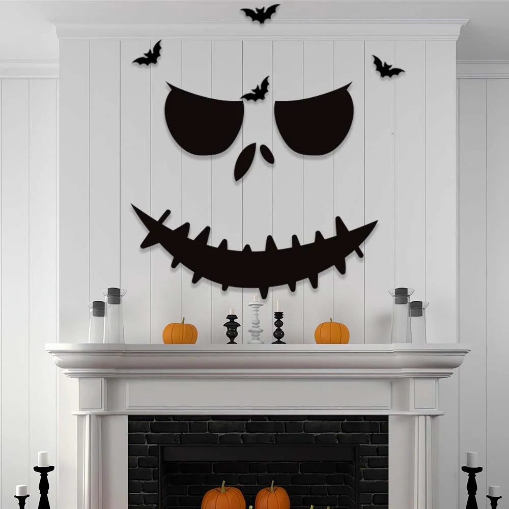 Halloween Monster & Spooky Face Silhouette Decorations