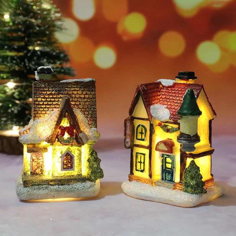 LED Miniature Christmas Village House