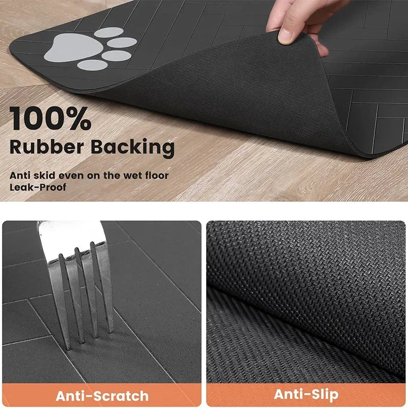Paw-Print Pet Feeding Mat – Small or Large