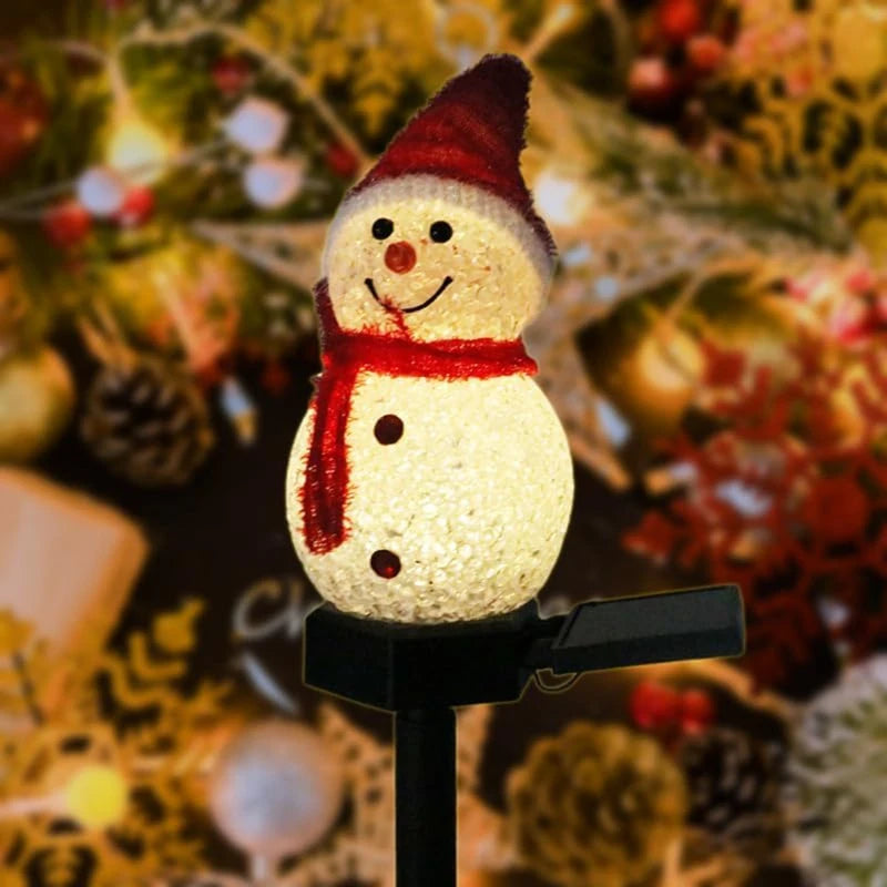 Solar Snowman Garden Stake Light – Warm White