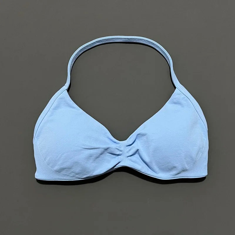 Women’s Halter Sports Bra – Open-Back Design