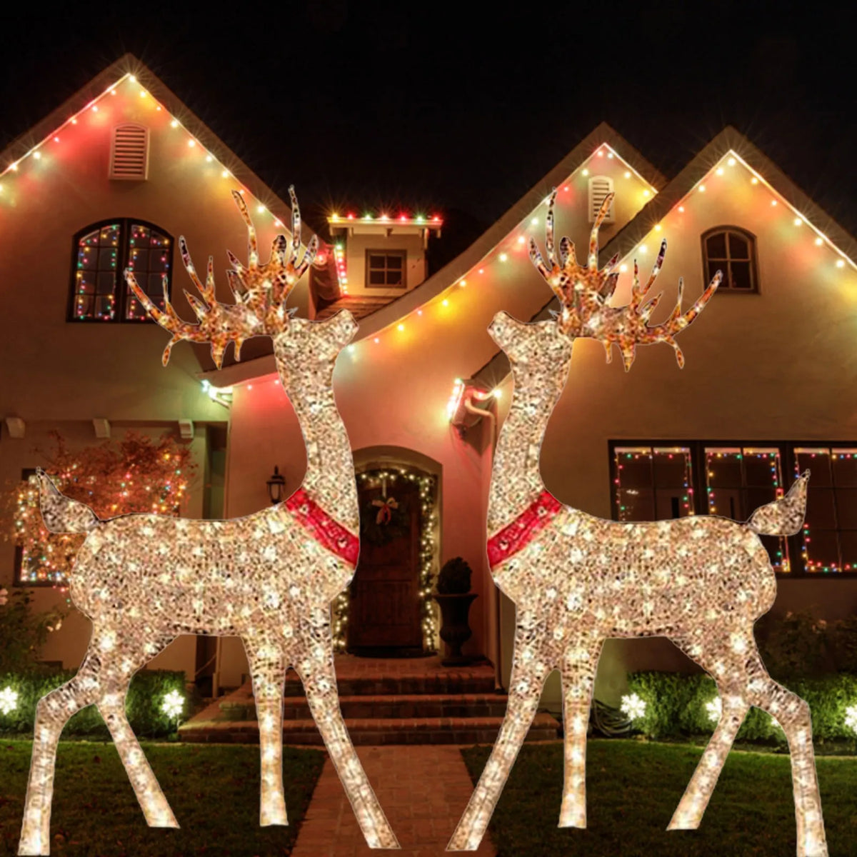 Light-Up Acrylic Christmas Reindeer – 30 cm