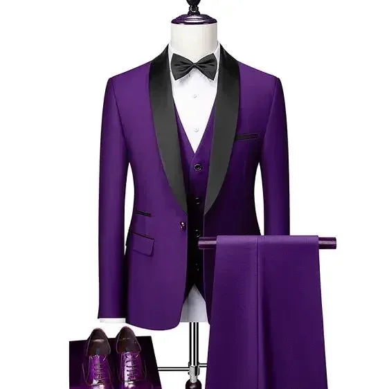 Men's Shawl-Lapel Tuxedo Suit for Weddings & Formal Events