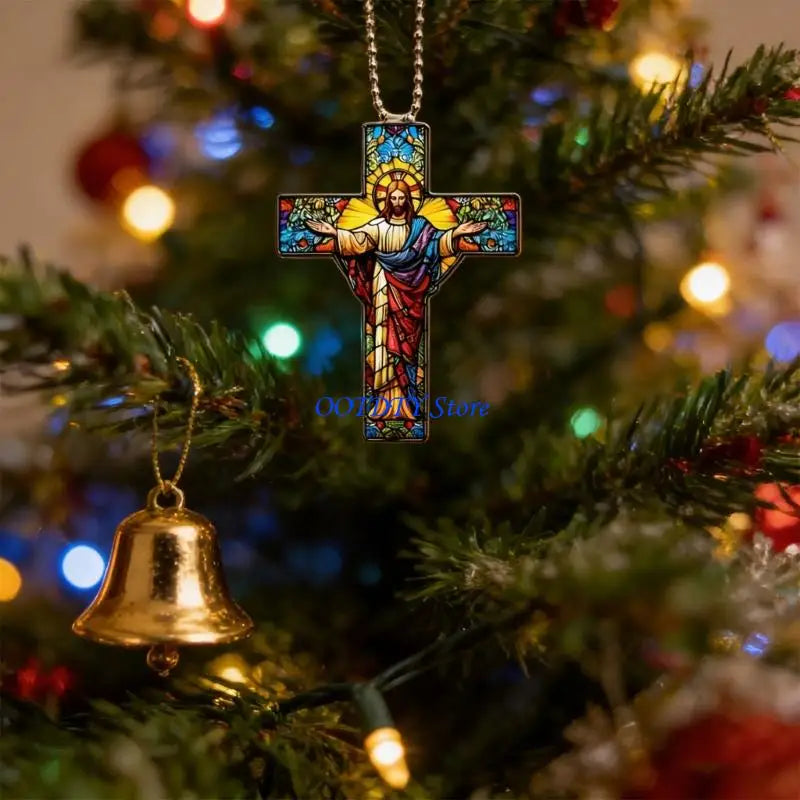 Christian Cross Christmas Tree Ornament