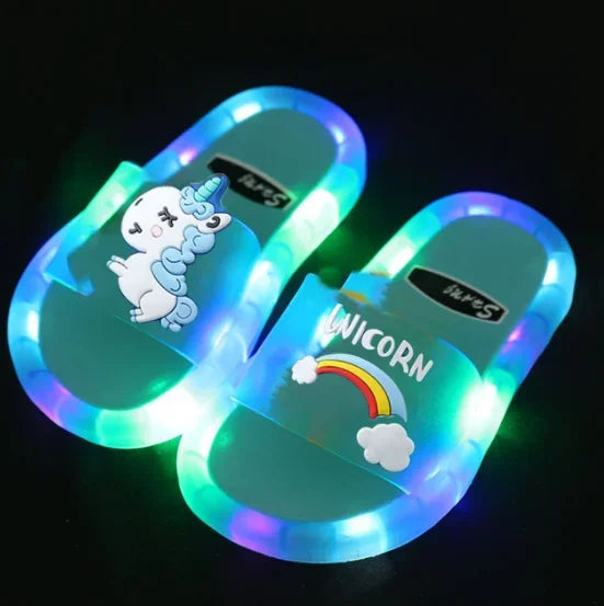 Kids’ Light-Up Cartoon Animal Slippers