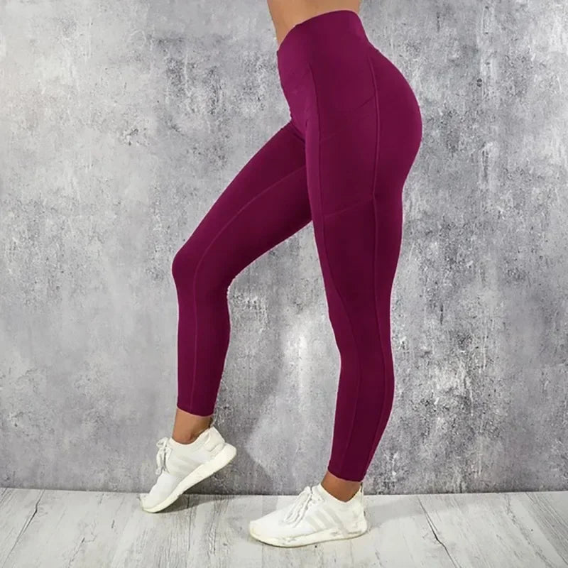 Women’s High-Waist Yoga Leggings with Side Pocket