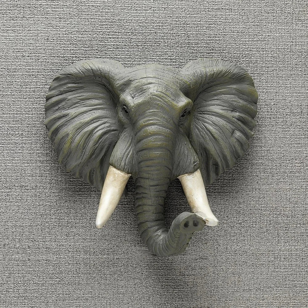 Resin Animal Head Wall Décor