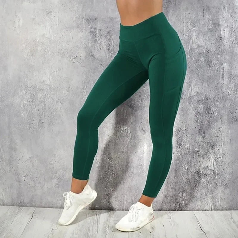Women’s High-Waist Yoga Leggings with Side Pocket