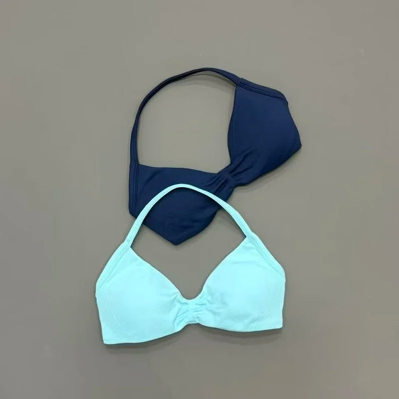 Women’s Halter Sports Bra – Open-Back Design