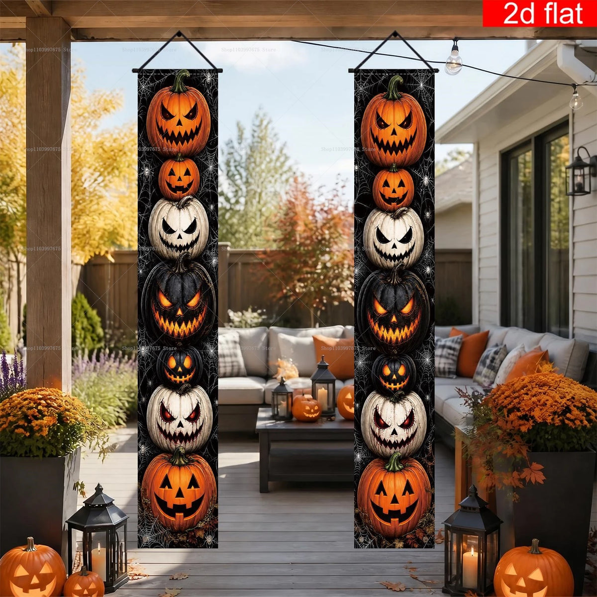 Halloween Jack-O’-Lantern Hanging Door Banners