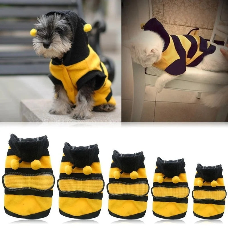 Bumblebee Hooded Pet Costume – Yellow & Black