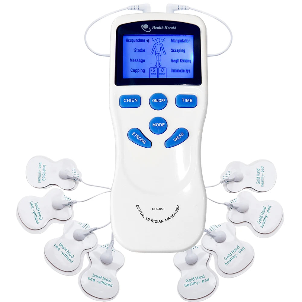 8-Mode Dual-Channel Electronic Muscle Stimulator & Pad Options