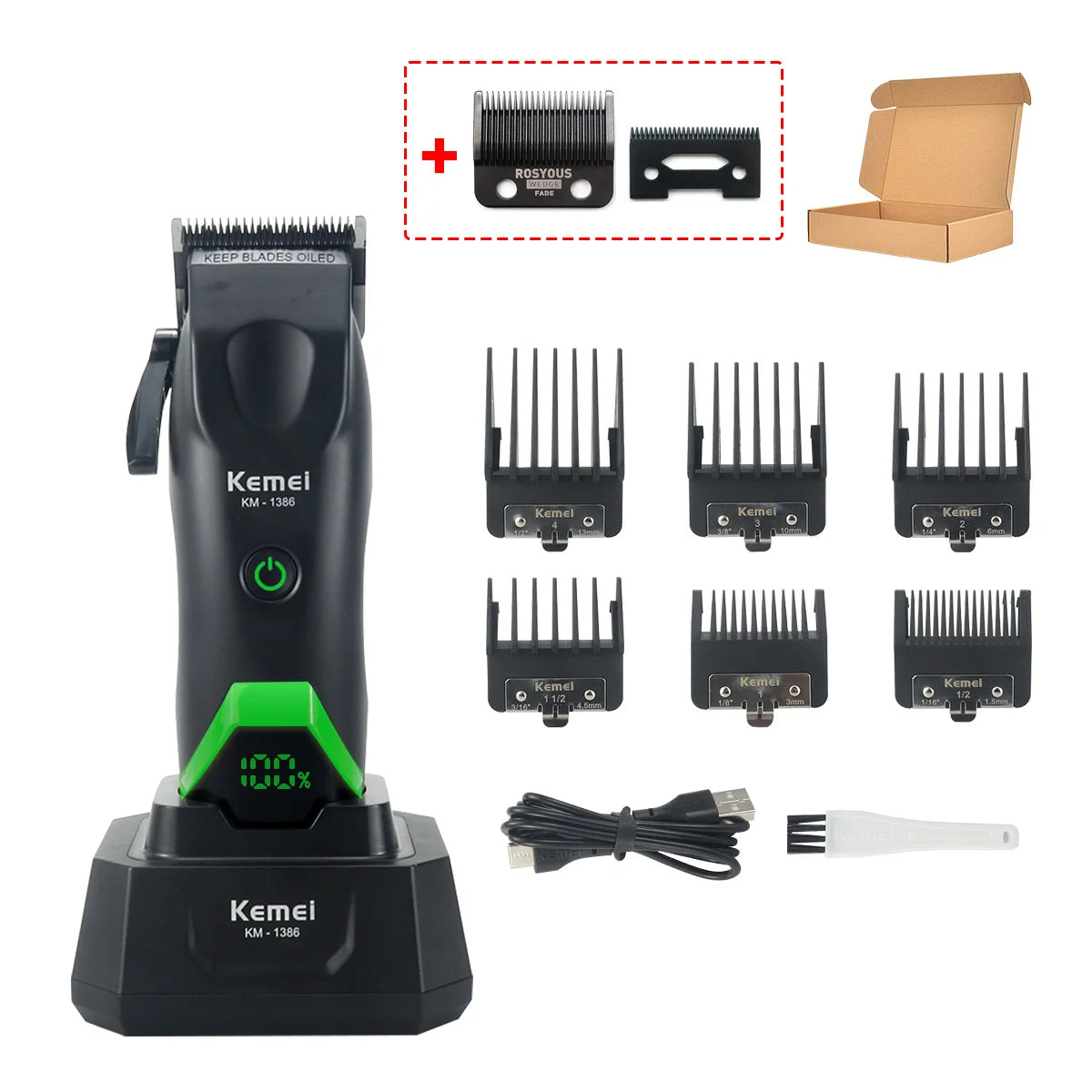 Rechargeable Hair Clippers, Trimmers and Grooming Kit Options