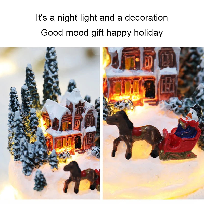 LED Miniature Christmas House Night Light