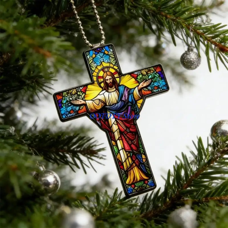 Christian Cross Christmas Tree Ornament
