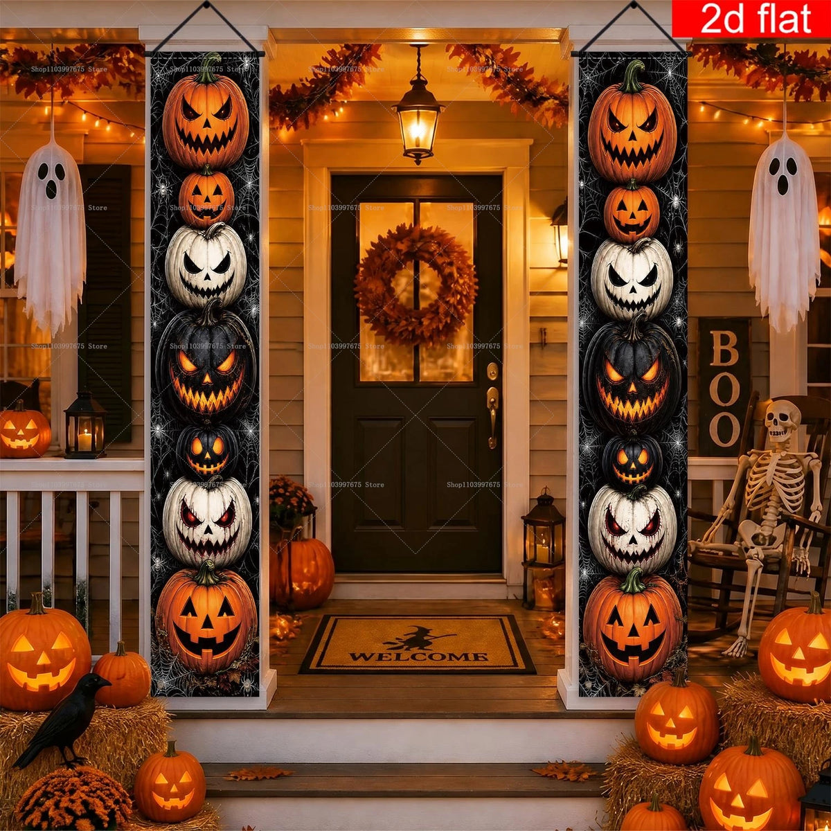 Halloween Jack-O’-Lantern Hanging Door Banners
