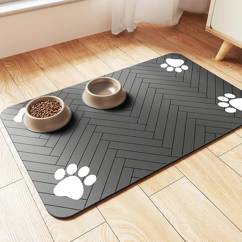 Paw-Print Pet Feeding Mat – Small or Large