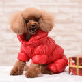 Quilted Four-Leg Dog Snowsuit with Stand Collar