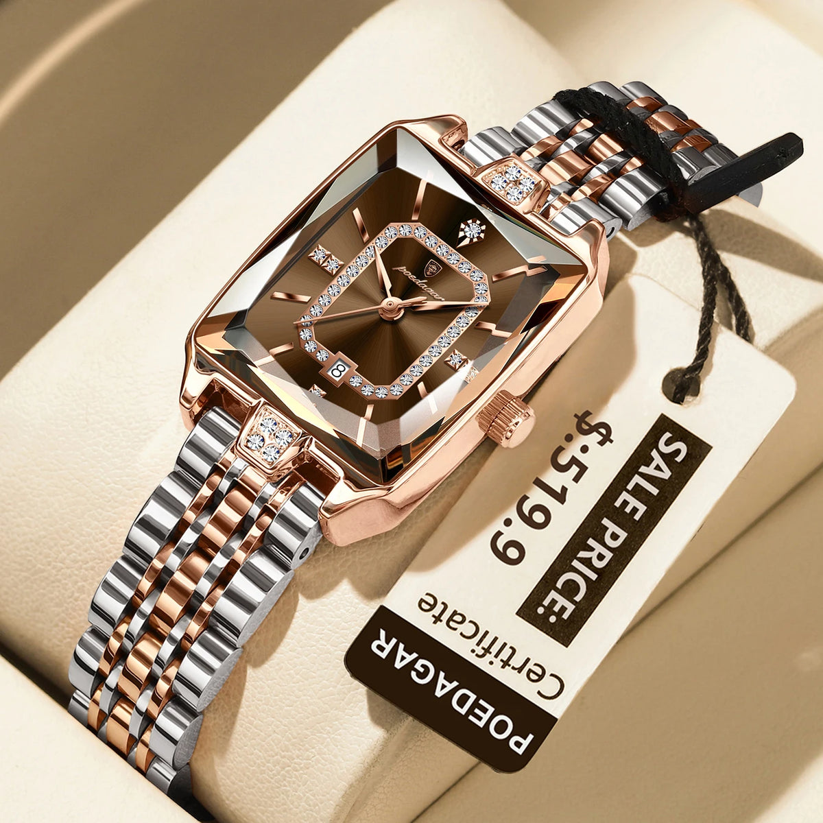 POEDAGAR 785 Women's Rectangular Quartz Watch