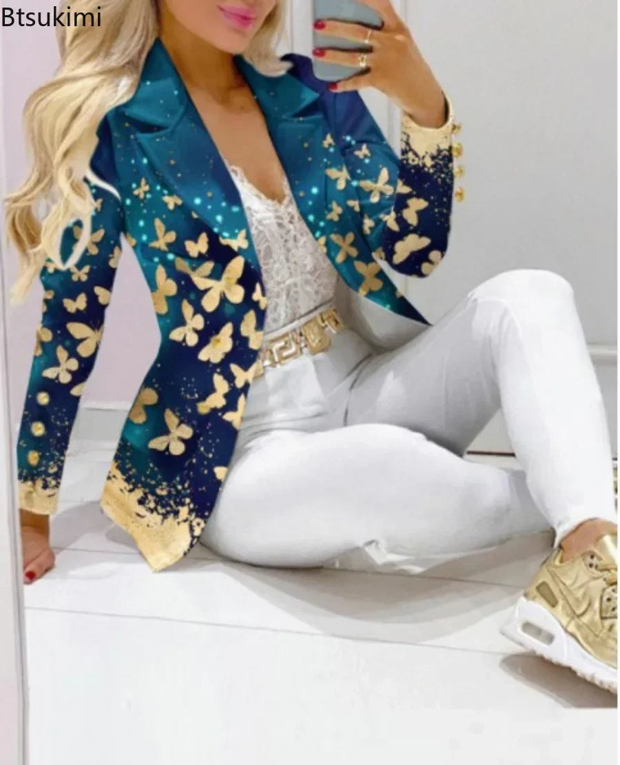 Women's Blazer & Pants Set – Solid & Printed Styles