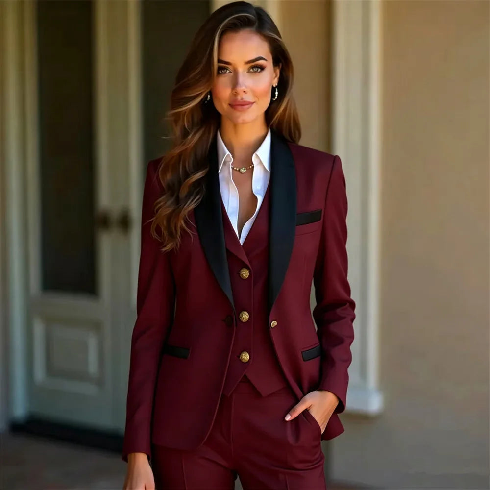 Women's Slim Fit Formal Pant Suit
