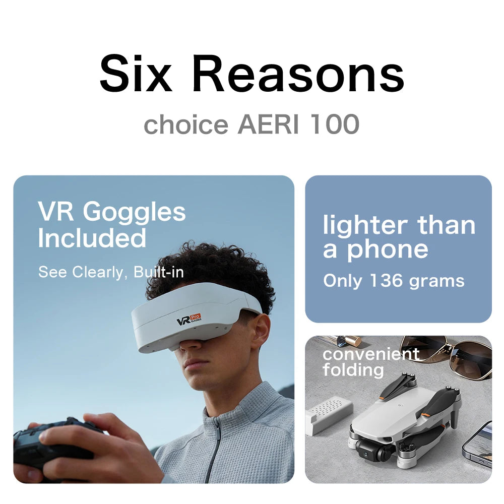 Aeri100 / Aeri100VR Dual-Camera Drone & Propeller Option