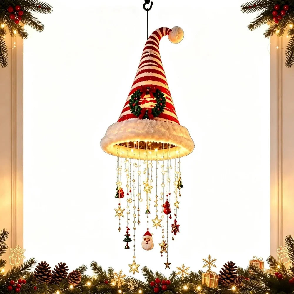 Light-Up Santa Hat Hanging Decoration
