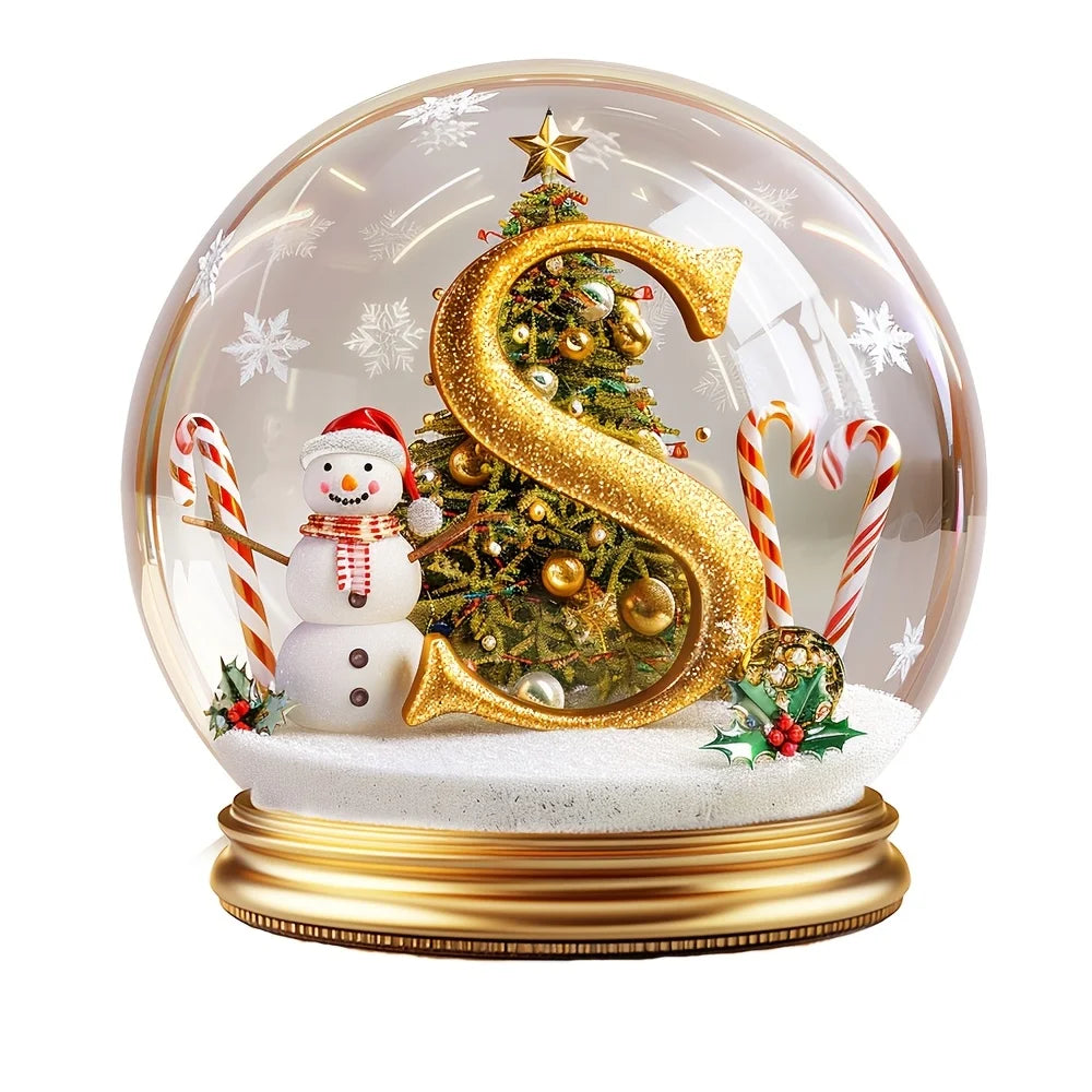 Christmas Initial Letter Desktop Ornament