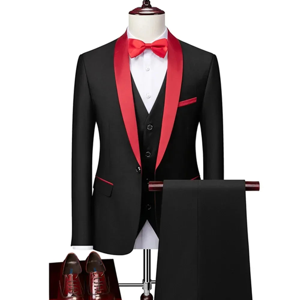 Men's Shawl-Lapel Tuxedo Suit for Weddings & Formal Events