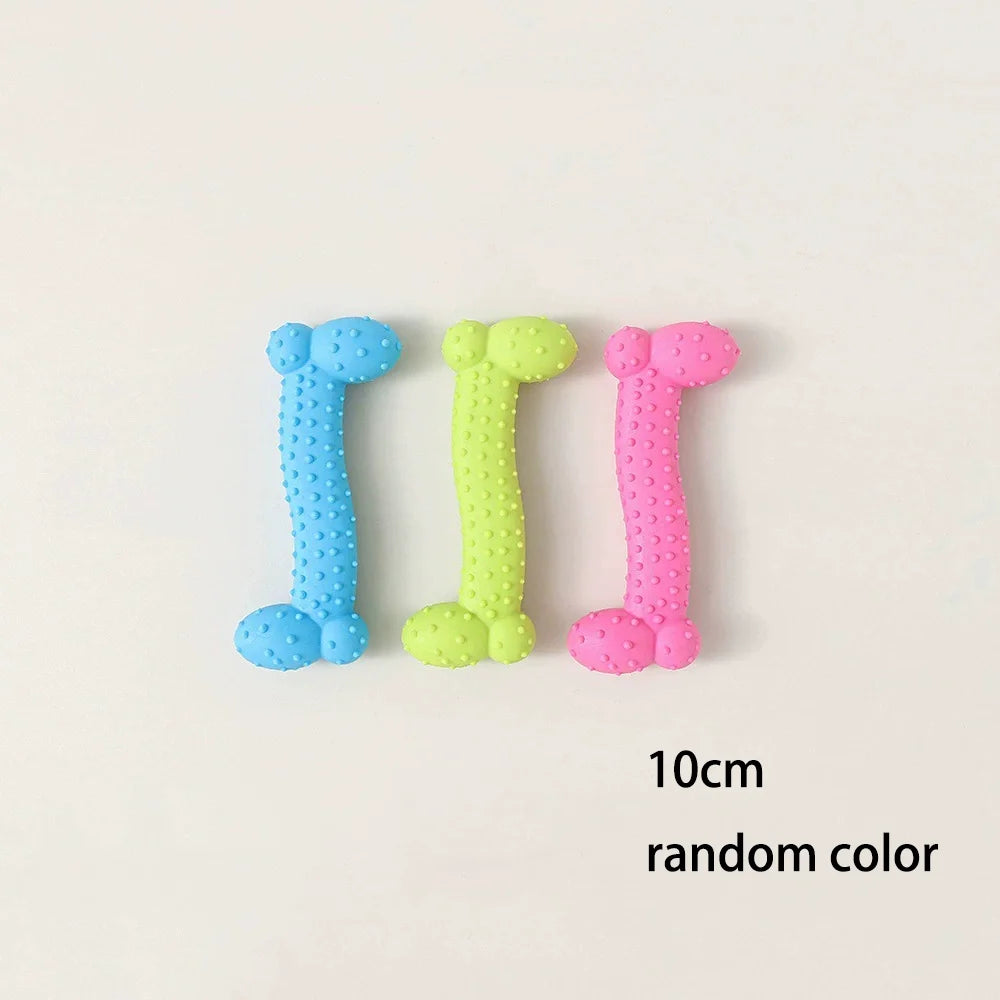 Textured Dog Play Toys – One or Three Pieces, Random Colors
