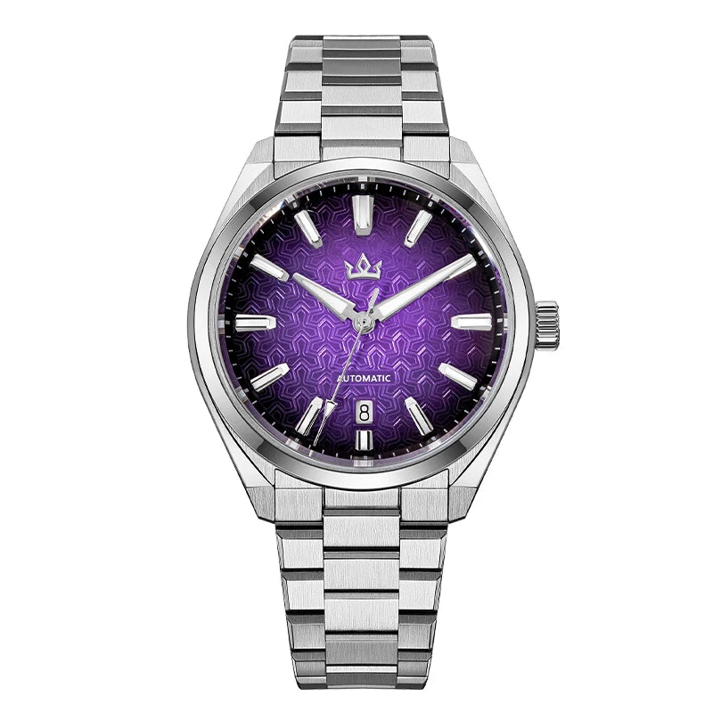 K014 Automatic Bracelet Watch – Patterned Dial