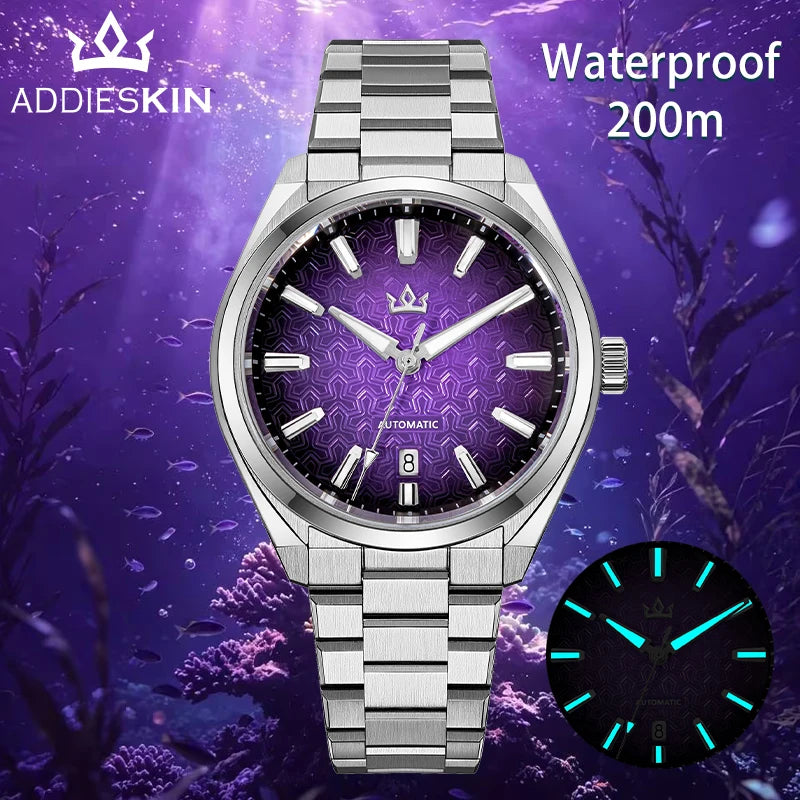 K014 Automatic Bracelet Watch – Patterned Dial