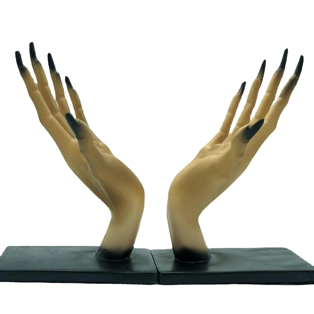 Gothic Witch-Hand Bookend Decor