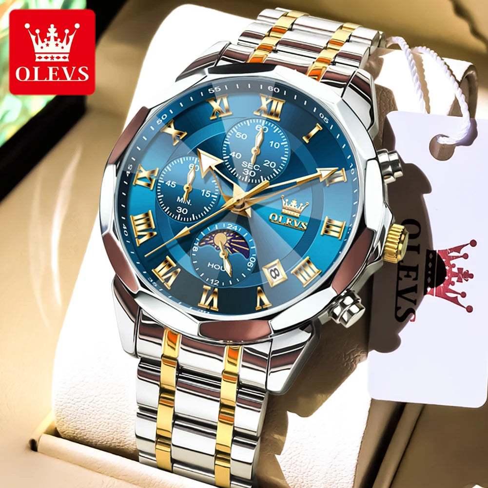 OLEVS 3675 Men's Stainless Steel Quartz Watch
