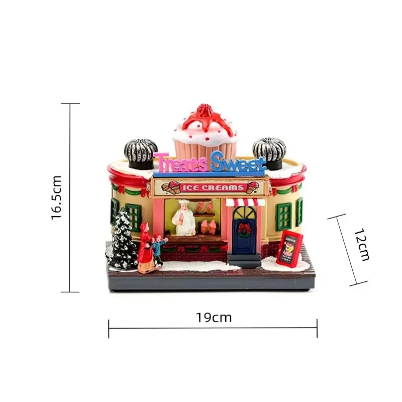 Light-Up Christmas Village Decorations – Shops & Santa House