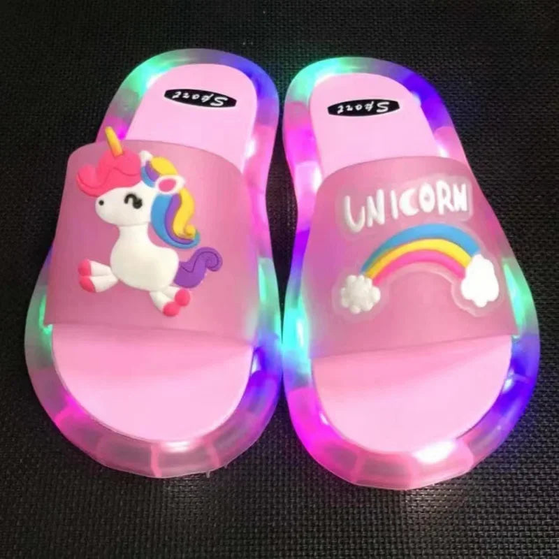 Kids’ Light-Up Cartoon Animal Slippers