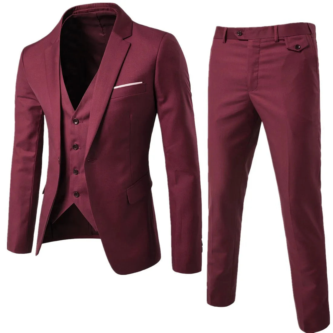 Men's Single-Breasted Suit for Weddings & Formal Occasions