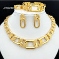Gold-Tone Rectangular-Link Four-Piece Jewelry Set