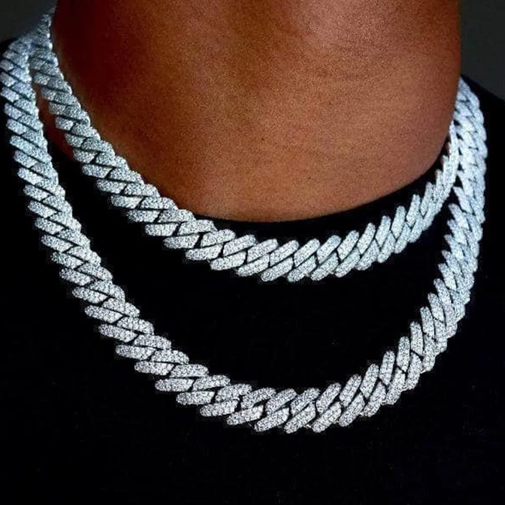 Rhinestone Cuban Link Chain – Necklace & Bracelet Options