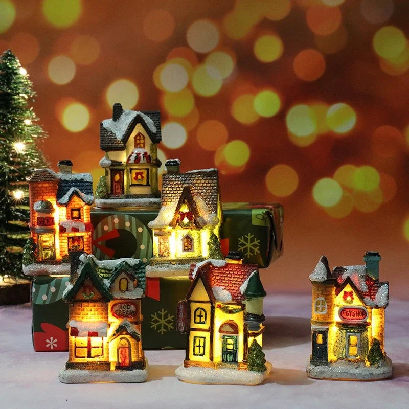 LED Miniature Christmas Village House