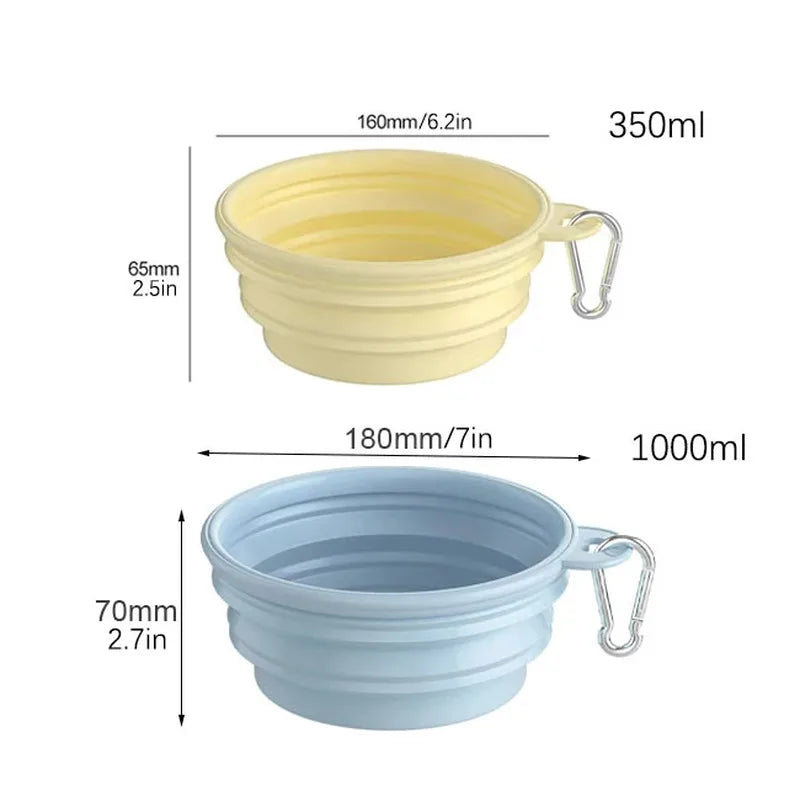 Collapsible Travel Pet Bowl – 350 ml or 1,000 ml