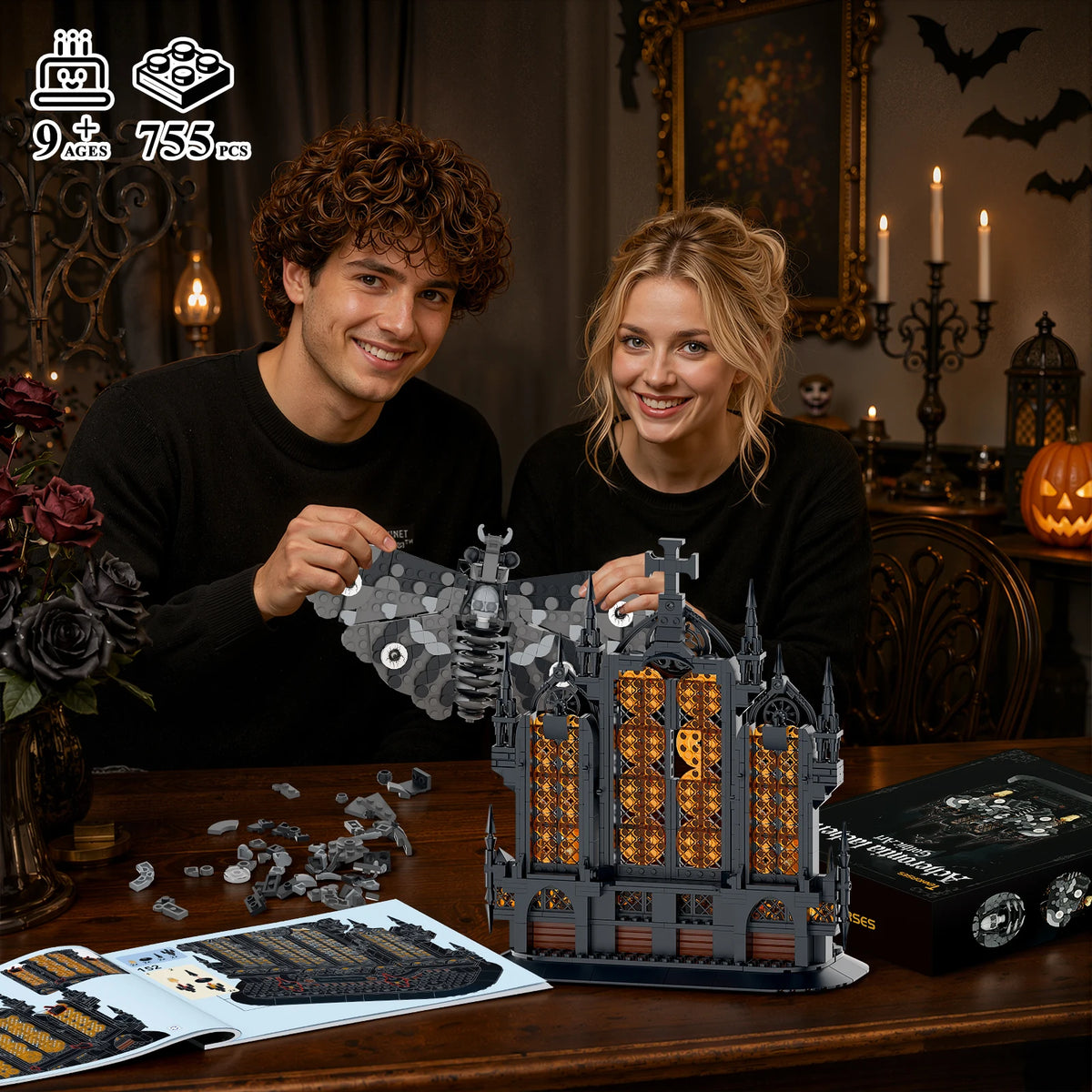 Gothic Death's-Head Moth Building Set – 755 Pieces