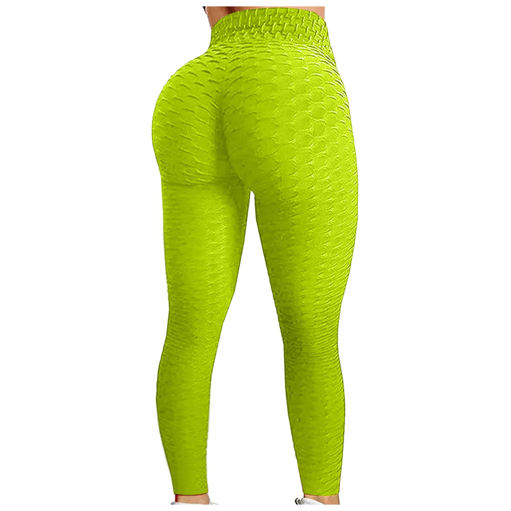 Women’s High-Waist Bubble-Texture Leggings